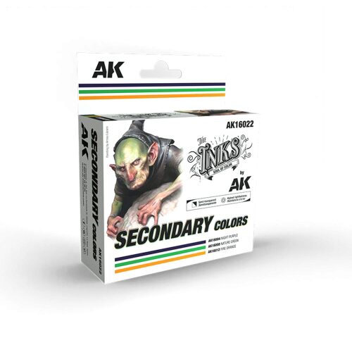 AK Interactive AK16022 SECONDARY COLORS SET Inks