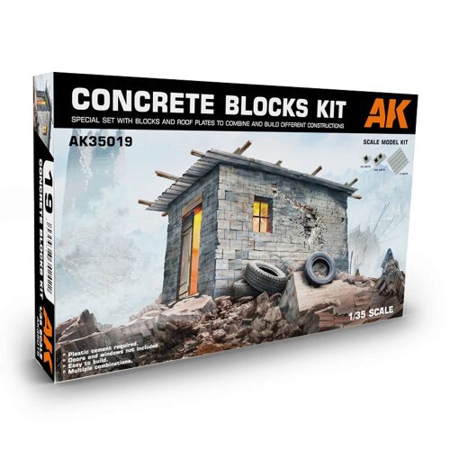 AK Interactive AK35019 CONCRETE BLOCKS KIT 1/35 Scale