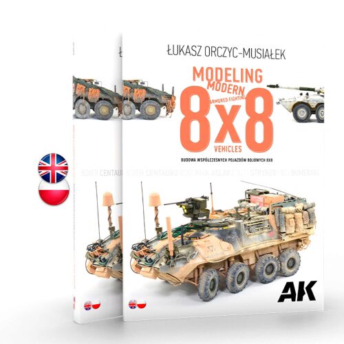 AK Interactive AK130017 Modeling Modern Armored Fighting 8x8 Vehicles Bilingual English - Polish