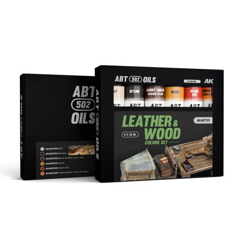 Abteilung 502 AKABT311 LEATHER & WOOD COLORS SET - ABT 502 OILS