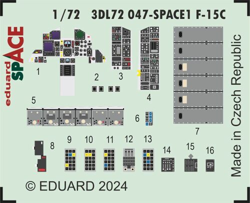 Eduard Accessories 3DL72047 F-15C SPACE