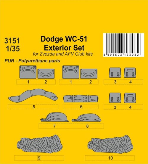 CMK 129-3151 Dodge WC-51 Stowage and Seat Cushions  / for Zvezda and other kits