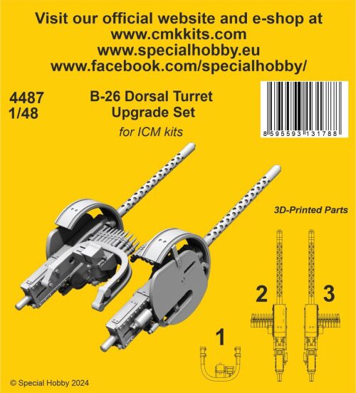 CMK 129-4487 B-26 Dorsal Turret Upgrade Set  /  for ICM kit