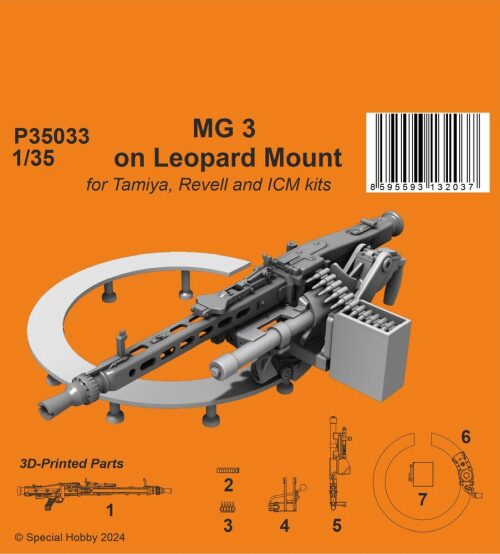 CMK 129-P35033 MG 3 on Leopard Mount  / form Tamiya, Revell and ICM kits