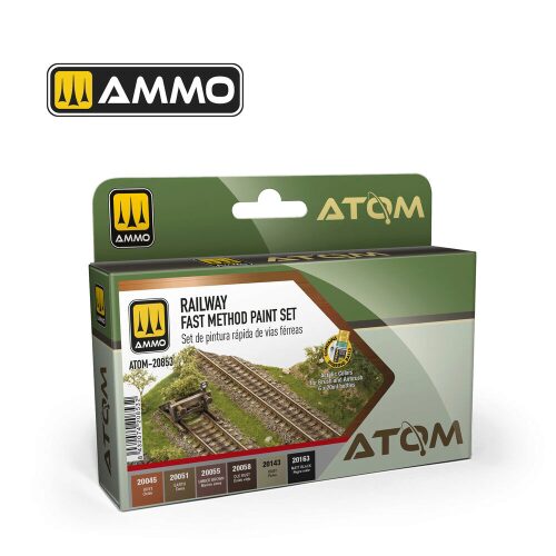 AMMO by MIG Jimenez ATOM-20853 ATOM Railway Fast Method Paint Set