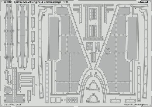 Eduard Accessories 23042 Spitfire Mk.VIII engine & undercarriage  AIRFIX