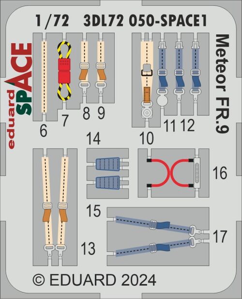 Eduard Accessories 3DL72050 Meteor FR.9 SPACE  AIRFIX