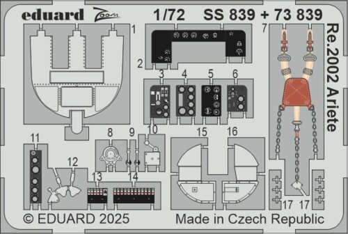 Eduard Accessories SS839 Re.2002 Ariete  ITALERI