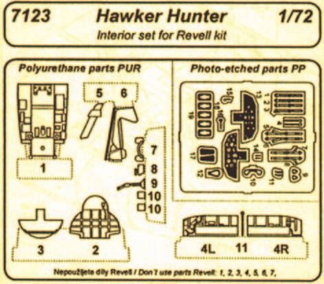 CMK 7123 Hawker Hunter Interior Set für Revell-Bausatz