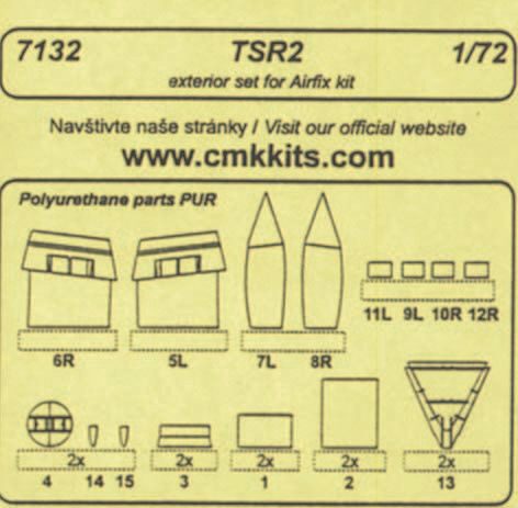CMK 7132 TSR 2 -  exterior set für Airfix Bausatz