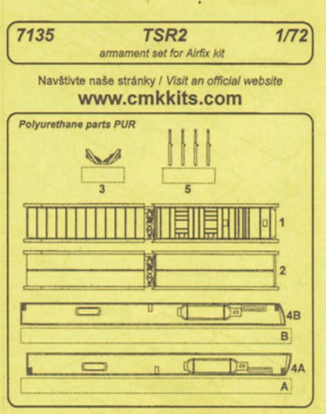 CMK 7135 TSR - 2 Armament Set Resin Detail Set für Airfix-Bausatz