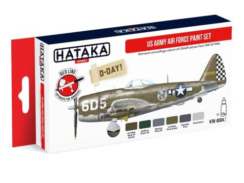 Hataka AS04.2 Airbrush Farbset (6 pcs) US Army Air Force paint set