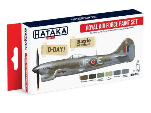 Hataka AS07 Airbrush Farbset (6 pcs) Royal Air Force paint set