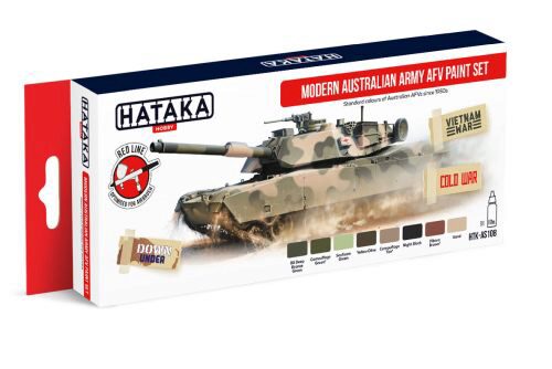 Hataka AS108 Airbrush Farbset (8 pcs) Modern Australian Army AFV paint set