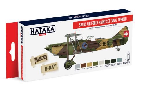 Hataka AS15 Airbrush Farbset (8 pcs) Swiss Air Force Paint Set (WW2 period)