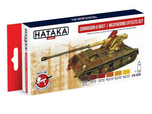 Hataka AS26 Airbrush Farbset (6 pcs) Corrosion & rust  weathering effects set