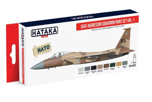 Hataka AS29 Airbrush Farbset (8 pcs) USAF Aggressor Squadron paint set vol. 1
