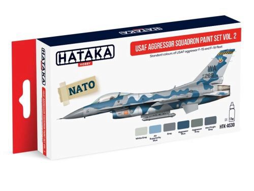 Hataka AS30 Airbrush Farbset (6 pcs) USAF Aggressor Squadron paint set vol. 2