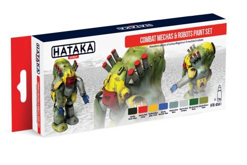 Hataka AS41 Airbrush Farbset (8 pcs) Combat Mechas & Robots paint set