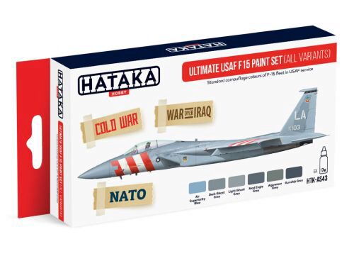 Hataka AS43 Airbrush Farbset (6 pcs) Ultimate USAF F15 paint set (all variants)