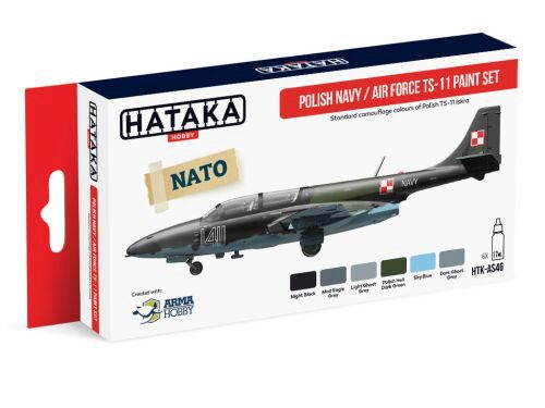 Hataka AS46 Airbrush Farbset (6 pcs) Polish Navy / Air Force TS-11 paint set