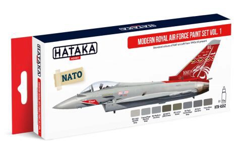 Hataka AS52 Airbrush Farbset (8 pcs) Modern Royal Air Force paint set vol. 1