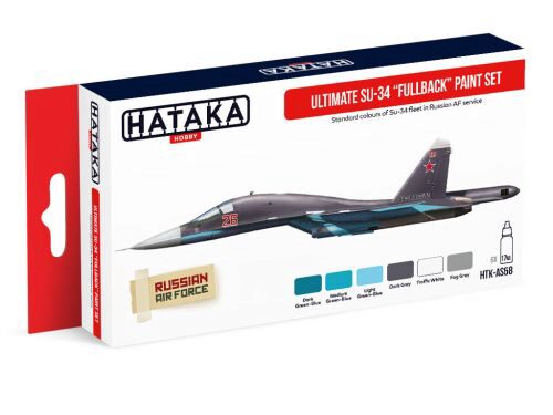 Hataka AS58 Airbrush Farbset (6 pcs) Ultimate Su-34 Fullback paint set