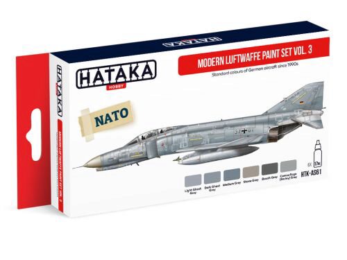 Hataka AS61 Airbrush Farbset (6 pcs) Modern Luftwaffe paint set vol. 3