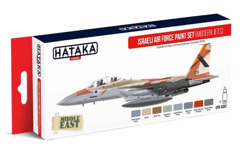 Hataka AS62 Airbrush Farbset (8 pcs) Israeli Air Force paint set (modern jets)