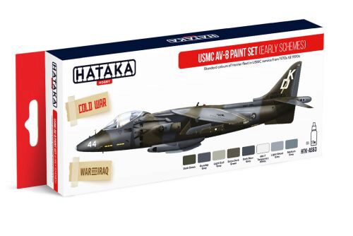 Hataka AS63 Airbrush Farbset (8 pcs) USMC AV-8 paint set (early schemes)