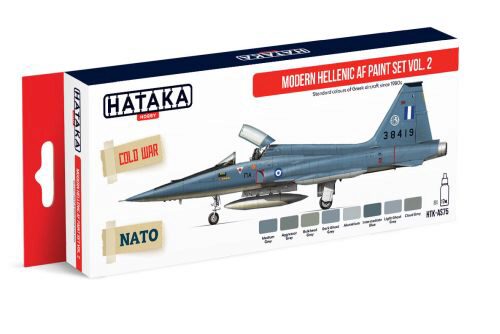 Hataka AS75 Airbrush Farbset (8 pcs) Modern Hellenic AF paint set vol. 2