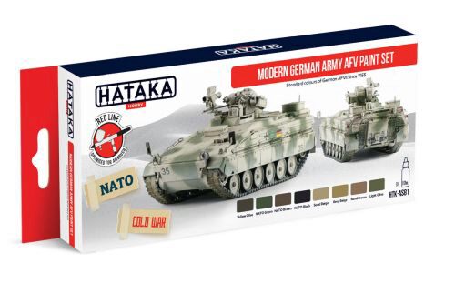 Hataka AS81 Airbrush Farbset (8 pcs) Modern German Army AFV paint set