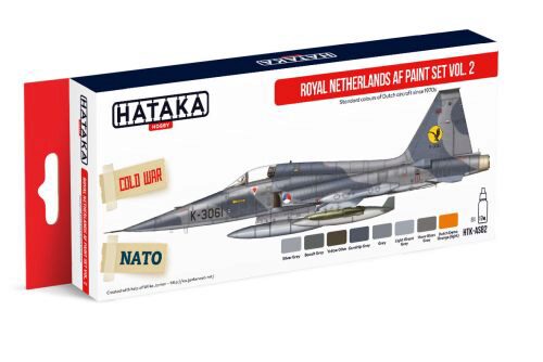 Hataka AS82 Airbrush Farbset (8 pcs) Royal Netherlands AF paint set vol. 2