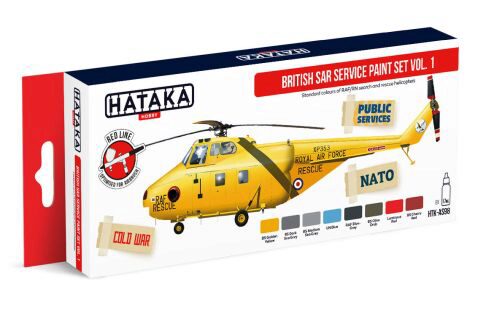 Hataka AS98 Airbrush Farbset (8 pcs) British SAR Service paint set vol. 1