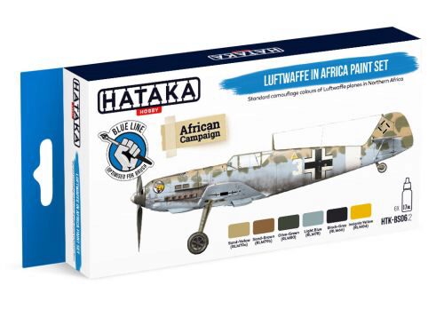 Hataka BS06.2 Enamel Farbset Set (6 pcs) Luftwaffe in Africa paint set
