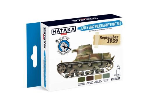 Hataka BS11 Enamel Farbset Set (4 pcs) Early WW2 Polish Army paint set