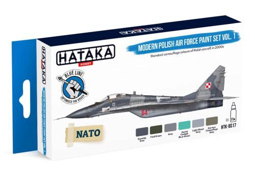 Hataka BS17 Enamel Farbset Set (6 pcs) Modern Polish Air Force paint set vol. 1