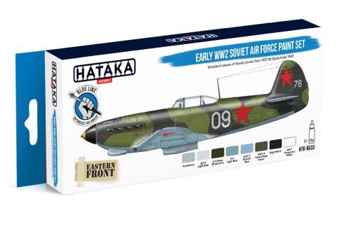 Hataka BS33 Enamel Farbset Set (8 pcs) Early WW2 Soviet Air Force Paint Set