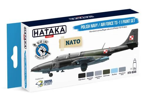 Hataka BS46 Enamel Farbset Set (6 pcs) Polish Navy / Air Force TS-11 paint set