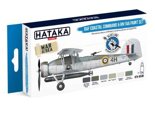 Hataka BS49 Enamel Farbset Set (6 pcs) RAF Coastal Command & RN FAA paint set