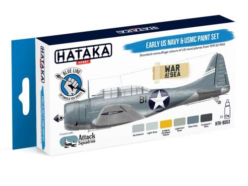 Hataka BS53 Enamel Farbset Set (6 pcs) Early US Navy & USMC paint set