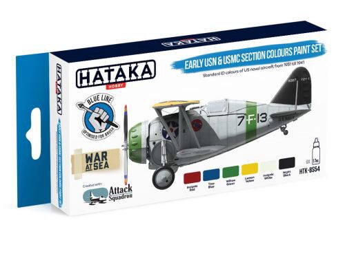 Hataka BS54 Enamel Farbset Set (6 pcs) Early USN & USMC Section Colours paint set