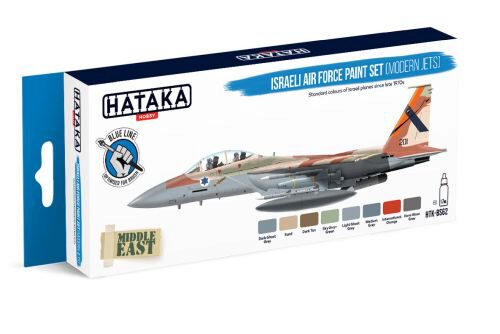 Hataka BS62 Enamel Farbset Set (8 pcs) Israeli Air Force paint set (modern jets)