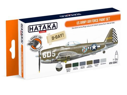 Hataka CS04.2 Acryl Farbset 6 pcs) US Army Air Force paint set