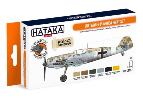 Hataka CS06.2 Acryl Farbset 6 pcs) Luftwaffe in Africa paint set