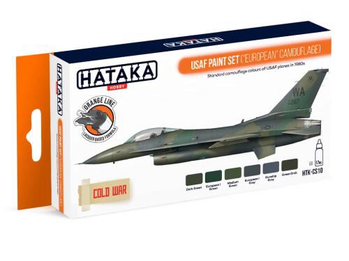 Hataka CS10 Acryl Farbset 6 pcs) USAF Paint Set (European Camouflage)