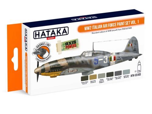 Hataka CS103 Acryl Farbset 6 pcs) WW2 Italian Air Force Paint set vol. 1