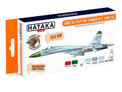 Hataka CS104 Acryl Farbset 6 pcs) Early Su-27S/P/UB Flanker-B/C paint set