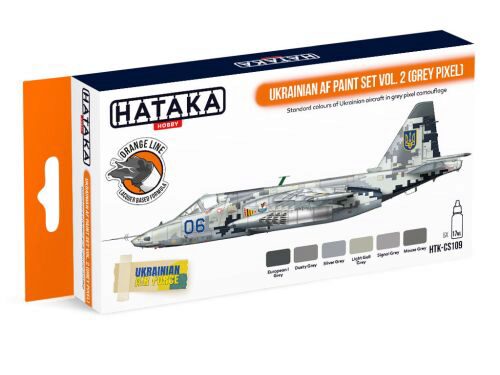 Hataka CS109 Acryl Farbset 6 pcs) Ukrainian AF paint set vol. 2 (Grey Pixel)