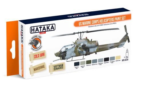 Hataka CS14 Acryl Farbset 8 pcs) US Marine Corps Helicopters Paint Set